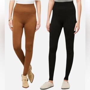 Rhonda Shear 2-pack Fleece-Lined NWT Legging Plus size P3X